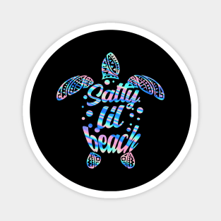 Funny Turtle Salty Lil Beach Shirt Magnet